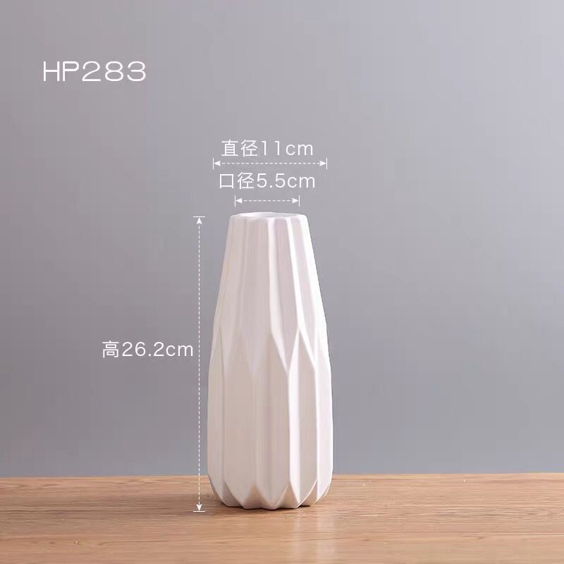 Simple nórdico suave blanco verde azul jarrón de cerámica tamaño enchufe flor seca hogar Decoración suave decoración al por mayor