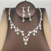 Wedding dress for bride, accessory, earrings, necklace, set, chain, simple and elegant design, wholesale