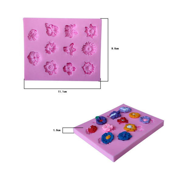 Rose flower silicone fondant cake decoration mold chocolate baking tool C012