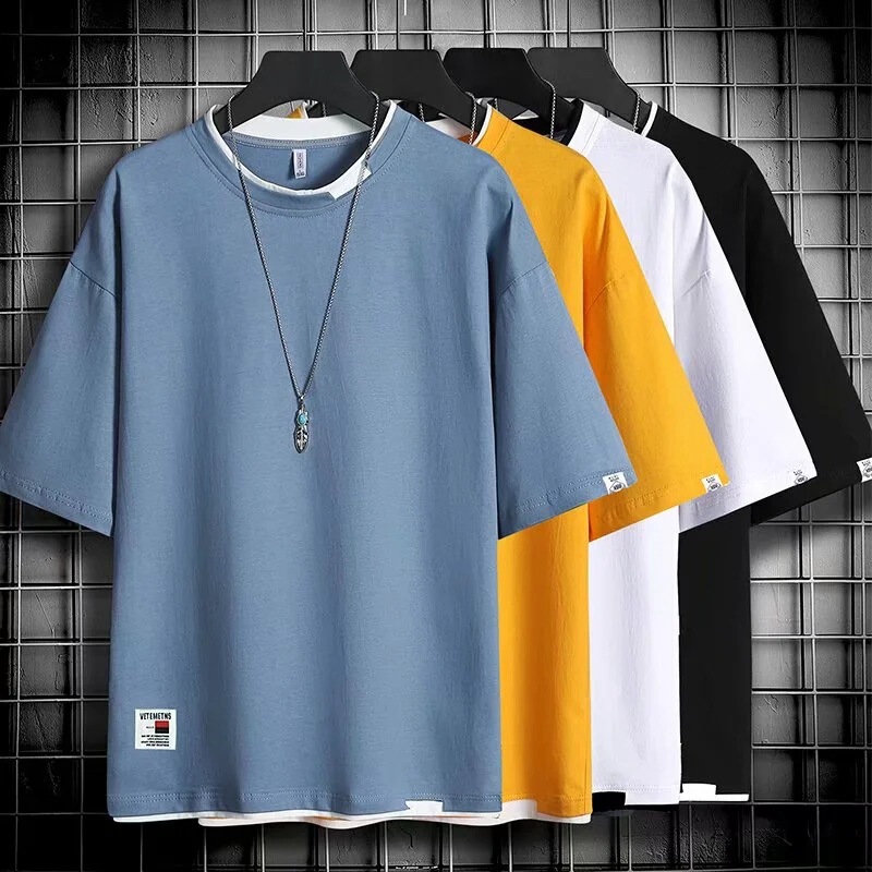 Foreign Trade Export Cut Label Ice Silk T-shirt Men's Short-sleeved Summer Clothes plus size Round Neck Quick-drying Sportswear Trendy Brand All-match Foreign Trade Export Cut Label Ice Silk T-shirt Men's Short-sleeved Summer Clothes plus size Round Neck Quick-drying Sportswear Trendy Brand All-match