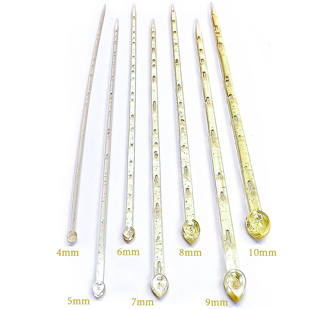 Herramienta de tejer suéter aguja de un solo palo puntiagudo aguja de suéter de plástico de color con cuentas un conjunto de 7 pares 14 piezas bolsa