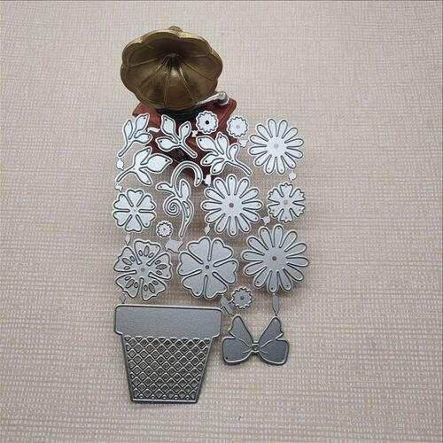 Cutting knife mold flower pot flower carbon steel embossed knife mold DIY handmade mold scrapbook etching knife mold