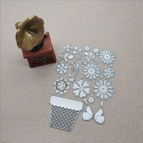 Cutting knife mold flower pot flower carbon steel embossed knife mold DIY handmade mold scrapbook etching knife mold
