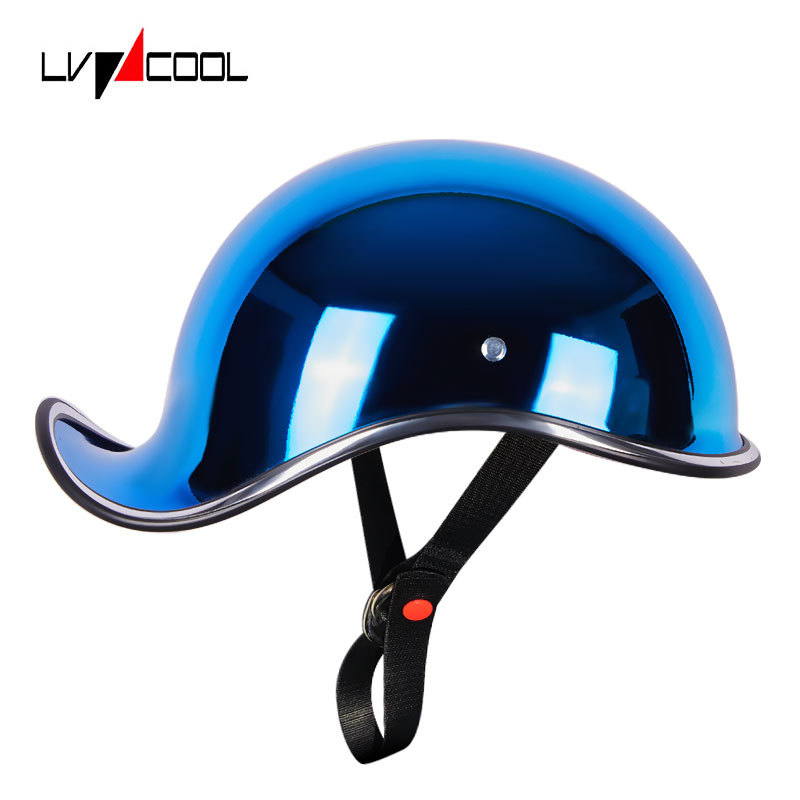 Casco de medio casco de coche eléctrico de los hombres de la fábrica de verano vintage Scoop casco al por mayor Harley casco deforme casco de la motocicleta