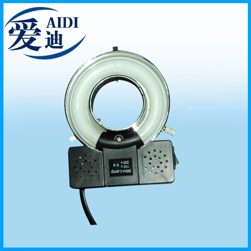 Завод продает мини-лампу-микроскоп 110В/220В 8Вт с кольцевой подсветкой, черная рамка, маленький кольцевой светильник, сверхъяркий.