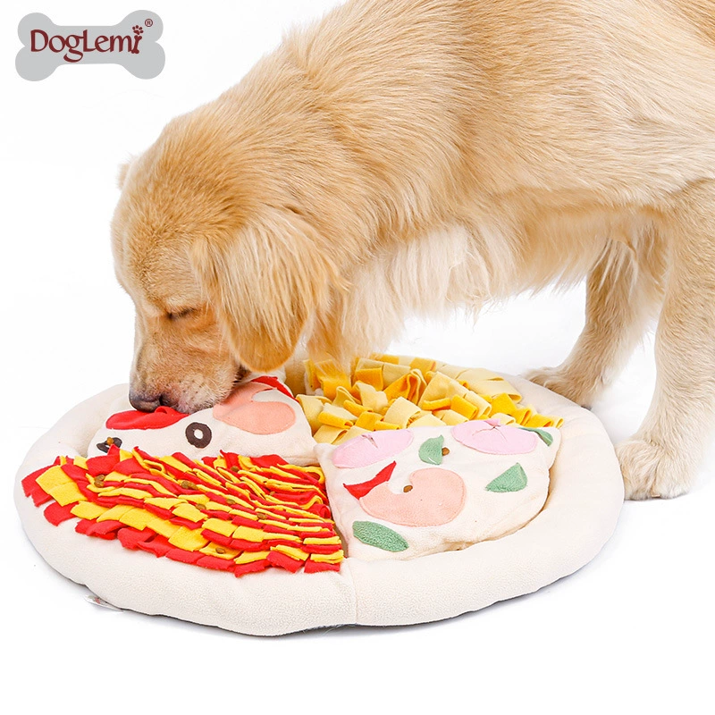 Пицца Pet Smell Pad Коврик для дрессировки собак Потребление энергии Медленное питание Образовательное обучение Запах Игрушка Одеяло для собак