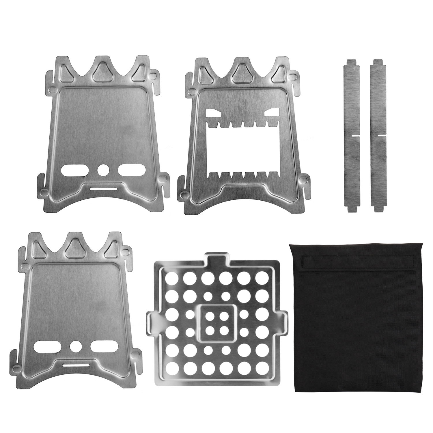 Fábrica al aire libre camping plegable 304 Acero inoxidable estufa de leña senderismo portátil ultraligero aleación de titanio estufa de leña