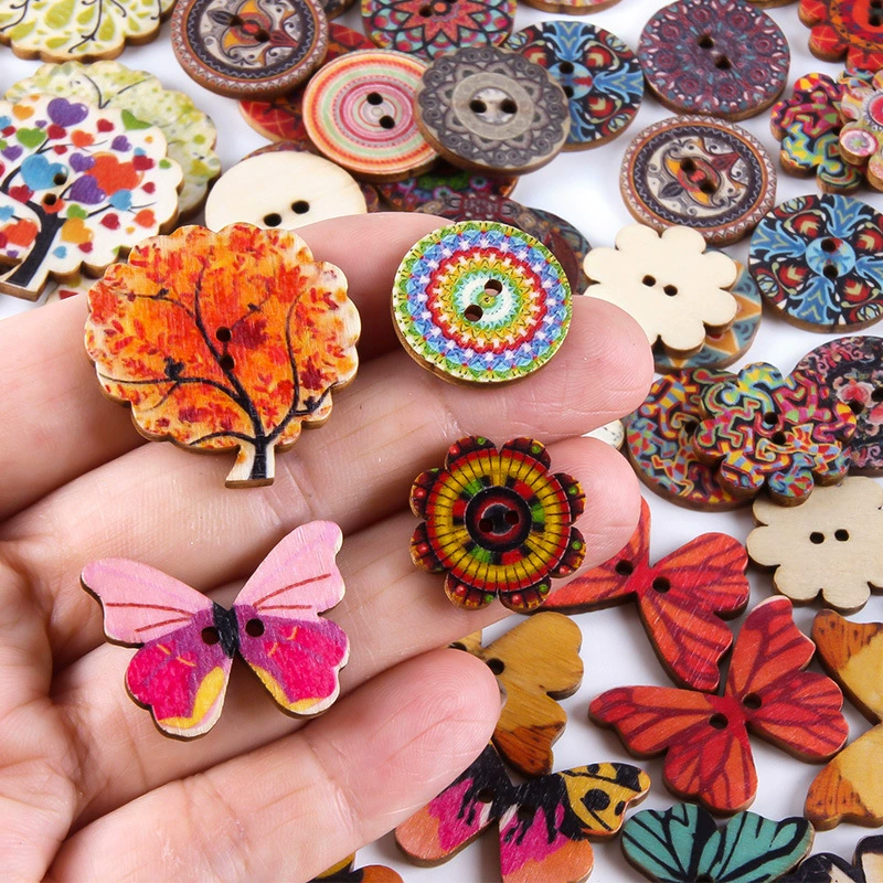 Натуральное дерево Винтажный декоративный цветок Деревянный цветок Бабочка Маленькое дерево Окрашенные аксессуары для рукоделия