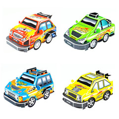 供應優質兒童紙制立體拼圖 拉力車模型玩具早教DIY賽車3D拼圖