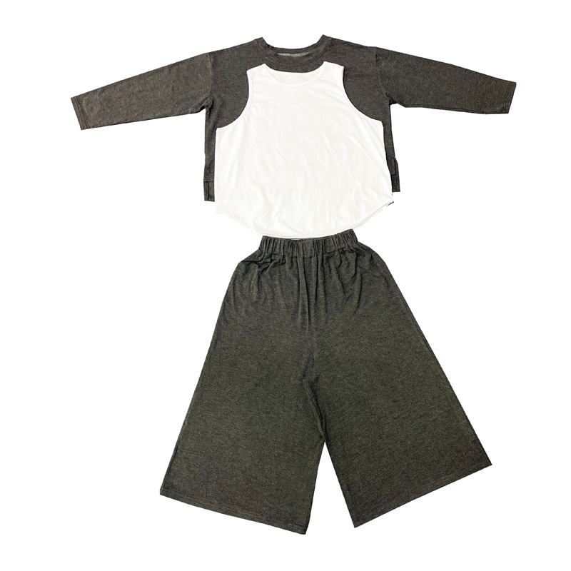 Ropa de primavera para niñas 2023 nuevo traje primavera y otoño para niños estilo occidental Corea del Sur ropa para niños medianos y grandes Pantalones anchos para niños traje