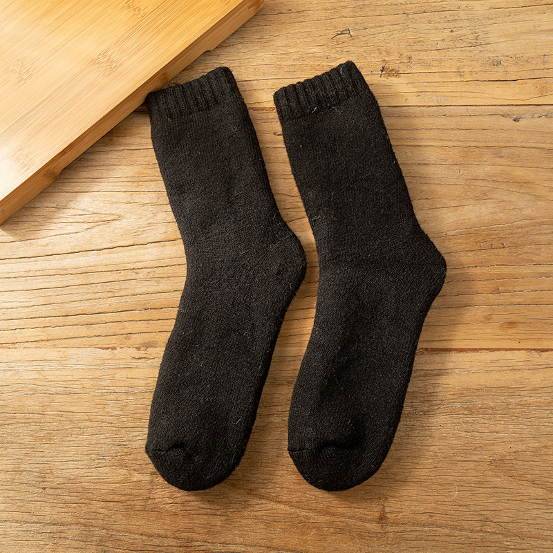 1 par de lote súper gruesos calcetines de lana de invierno cálido grueso calcetines de lana hombres forrado de lana gruesa Terry calcetines al por mayor