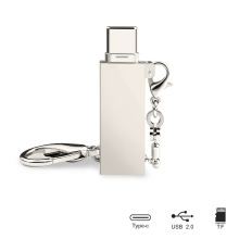 适用苹果type-c手机TF卡MicroSD卡USB2.0双用USB-C锌合金读卡器