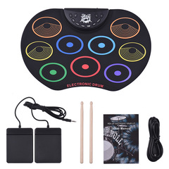English version of colorful hand-rolled drum set for adults, portable children's electronic musical instrument wholesale that requires external speakers