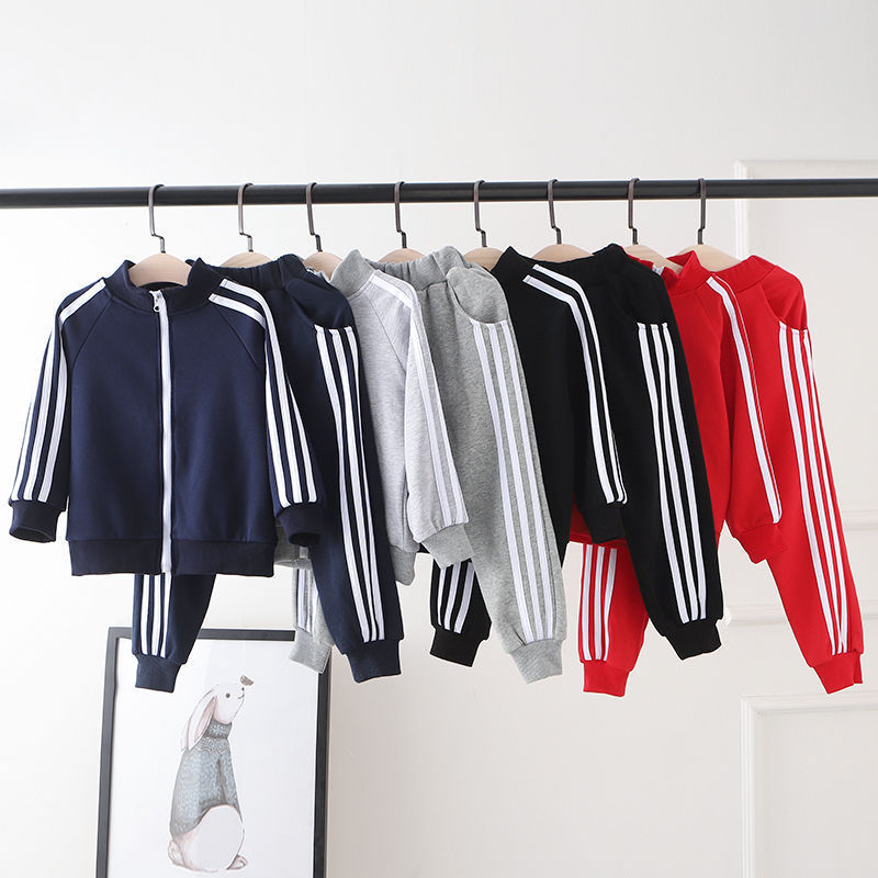 Children's Pure Cotton Suit, Spring and Autumn Thin Style, New Boys and Girls Jacket + Pants, Baby Two-Piece Sportswear, Loose Fit Children's Pure Cotton Suit, Spring and Autumn Thin Style, New Boys and Girls Jacket + Pants, Baby Two-Piece Sportswear, Loose Fit