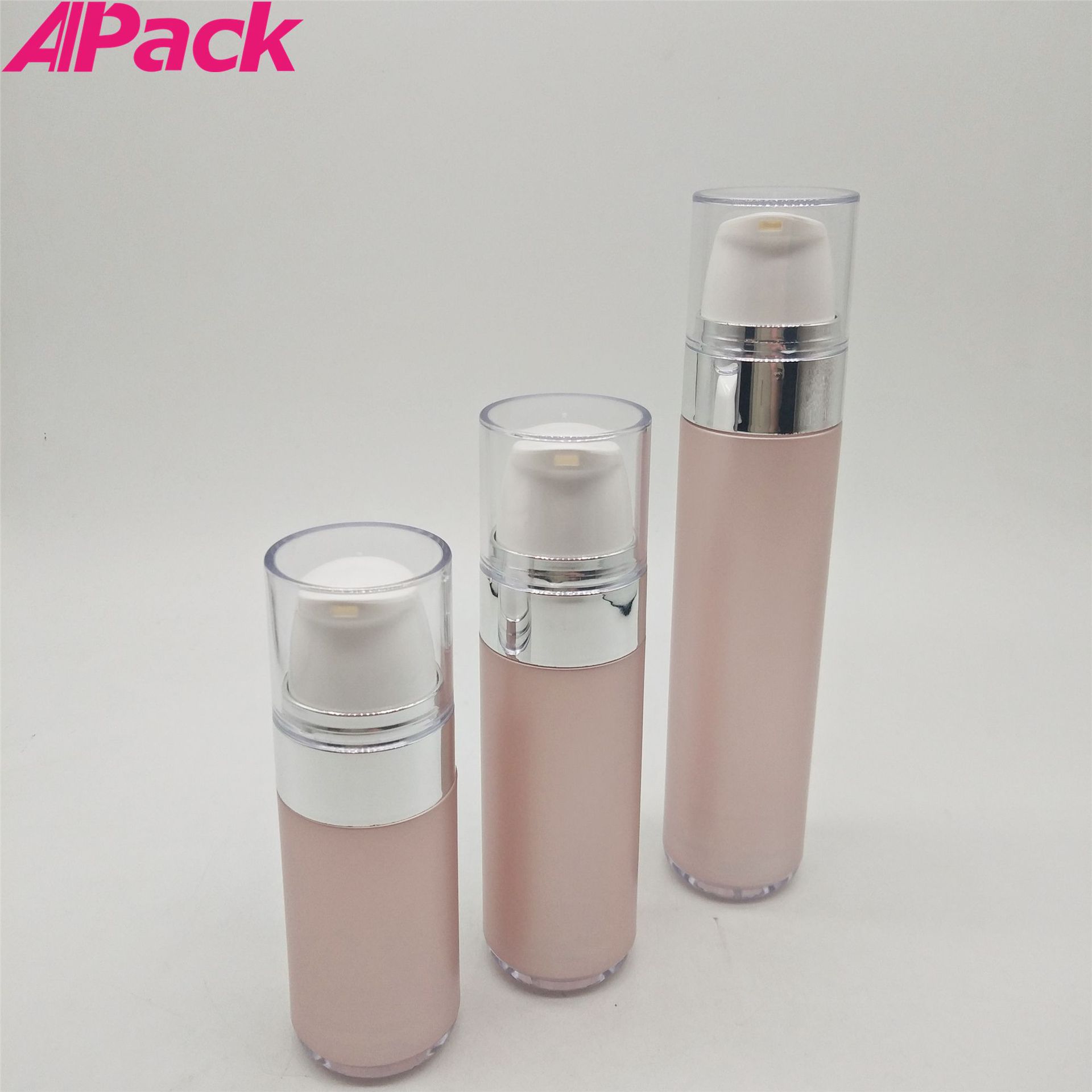 AIPACK 20 30 50ml喷涂塑料精华液瓶真空瓶化妆品跨境包材