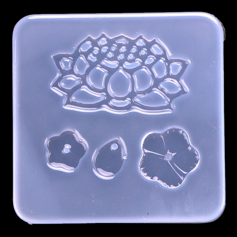 Espejo de Cristal Loto mariposa antiguo Shell etiqueta flor epoxi molde silicona tocado broche accesorios la joyería