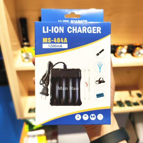 18650 Lithium Battery Charger 18650 Charger 4-Slot with Cables Charger Smart 4-Slot with Cables Charger 4.2V