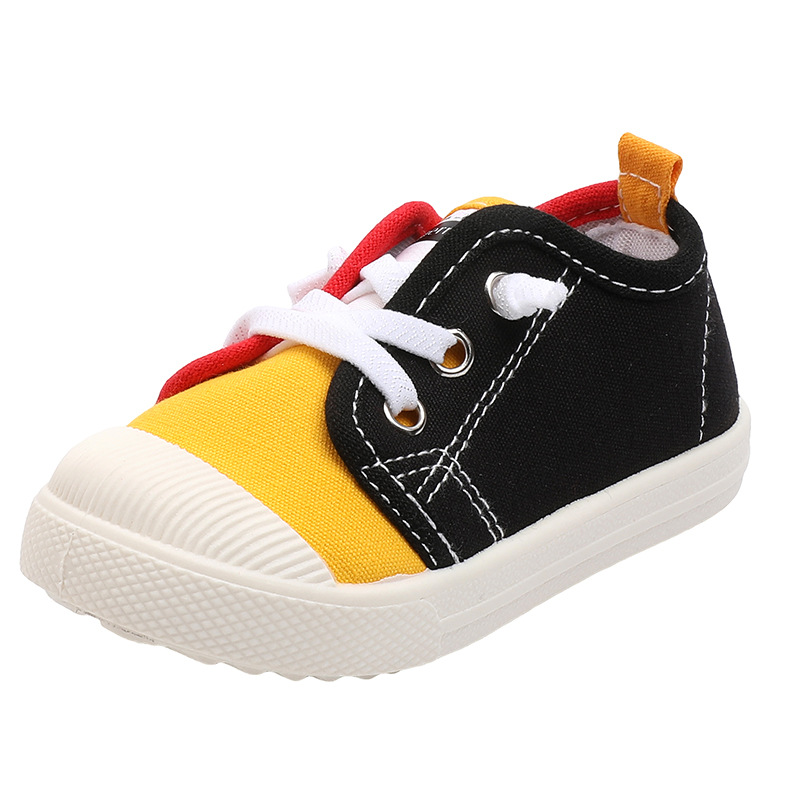 Children's Canvas Shoes Spring and Summer Boys Casual Shoes Non-slip Girls' Cloth Shoes Solid Soft-soled Cloth Shoes Kindergarten Shoes