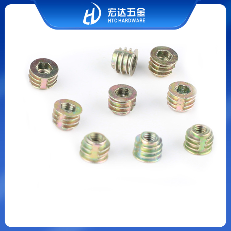 专业生产m4 m12带介铁内外牙 无介内外牙锌合金内外牙预埋螺母
