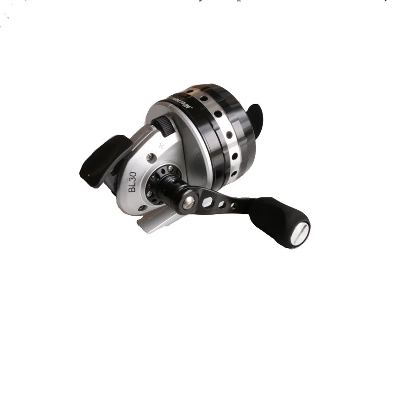 Transfronterizo Piscis fortaleza BL30 carrete de pesca de metal línea interna rueda cerrada Slingshot pesca compuesto Arco y línea de pesca carrete