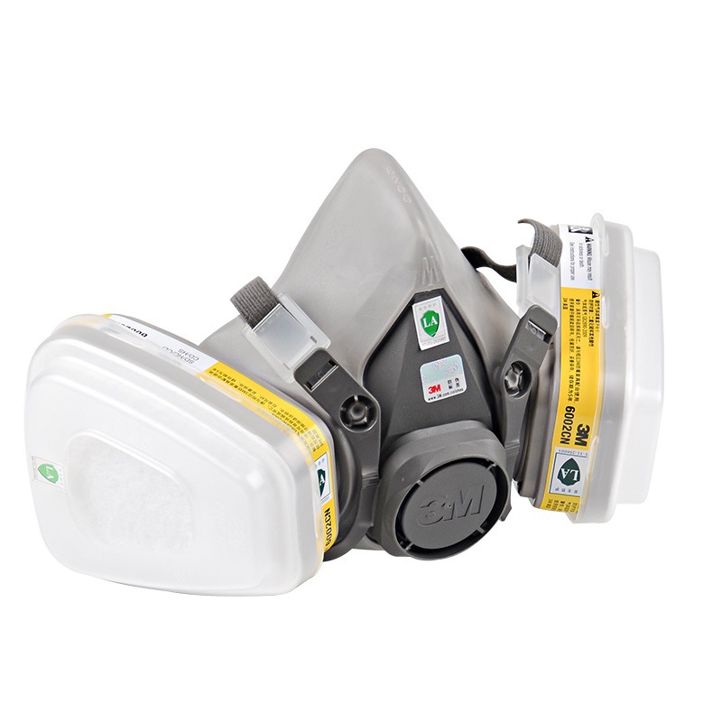3M6200 con 6002 máscara de gas de laboratorio químico de gas ácido máscara de gas para pintar