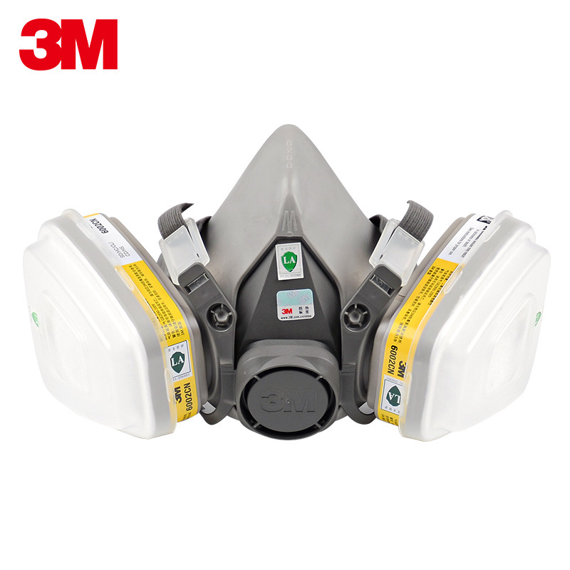 3M6200 con 6002 máscara de gas de laboratorio químico de gas ácido máscara de gas para pintar