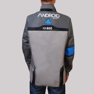Detroit Become Human Connor cosplay outfit, bionic character, anime-style clothes, Kara cosplay, jacket, black tie.