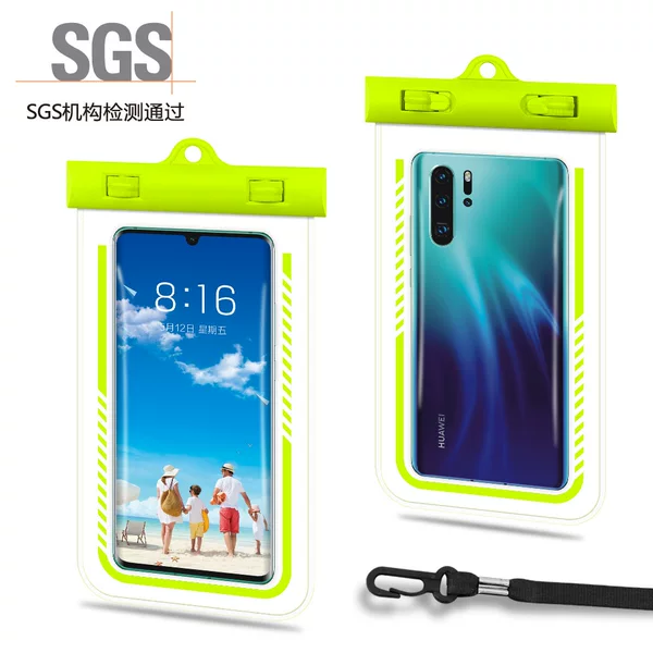 sgs agency certified large TPU transparent mobile phone waterproof bag swimming diving waterproof mobile phone bag mobile phone case