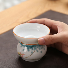 手绘茶漏陶瓷创意茶叶过滤网泡茶器茶滤器架茶具茶道配件