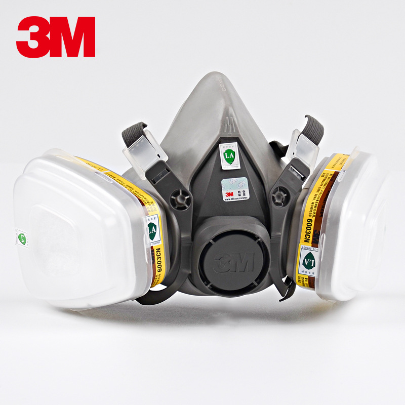 3M6200 con 6003 máscara de gas anti-olor de vapor de gas orgánico máscara de protección química de gas ácido