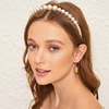 Headband from pearl for princess, retro hair accessory for bride, European style, internet celebrity