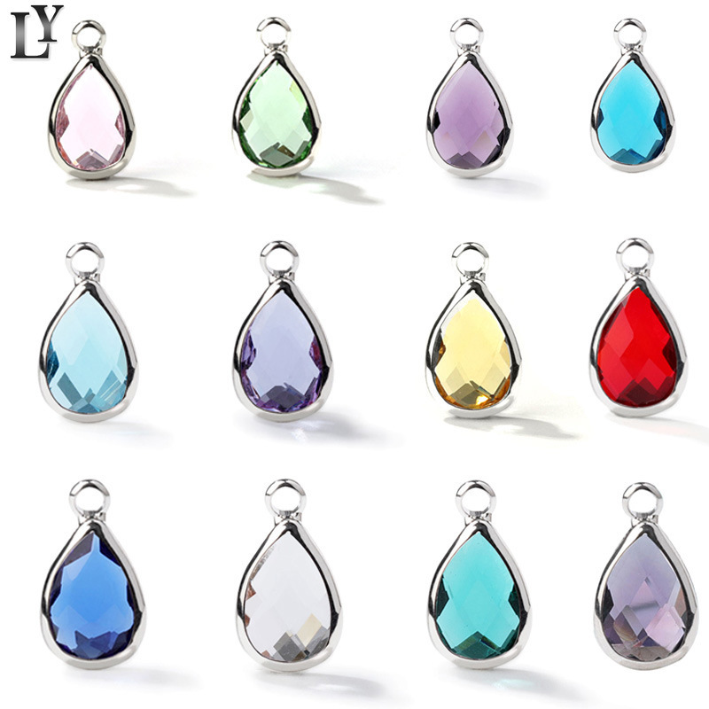Cross-Border Colored Crystal Glass December Birthstone DIY Jewelry Pendant Birthstone Accessories Factory Direct Sale Cross-Border Colored Crystal Glass December Birthstone DIY Jewelry Pendant Birthstone Accessories Factory Direct Sale