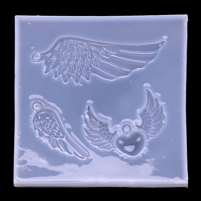 Espejo hecho a mano material cristal epoxi UV pegamento Mesa teléfono móvil Shell decorativo alas de plumas molde de silicona líquida