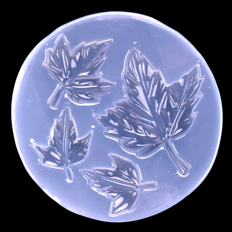 Espejo DIY cristal epoxi hoja de arce molde espejo Rosa hoja de tortuga hoja de silicona molde