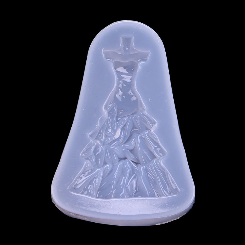 Espejo princesa pettiskirt vestido molde de silicona hecho a mano bricolaje aromaterapia fragante piedra cristal epoxi decoración la Mesa