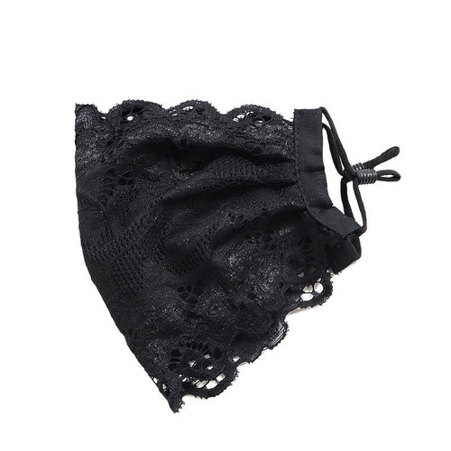 Women's spring and summer lace flower embroidered thin style Ruiya adjustable ear rope mesh summer