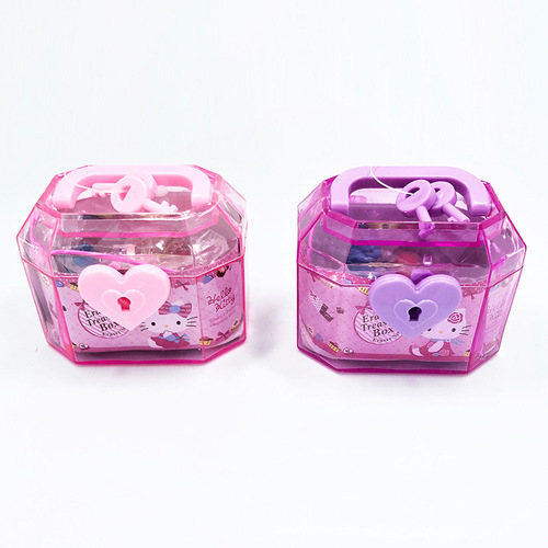 Creative treasure chest storage box eraser children's student stationery DIY bracelet eraser cartoon mini eraser