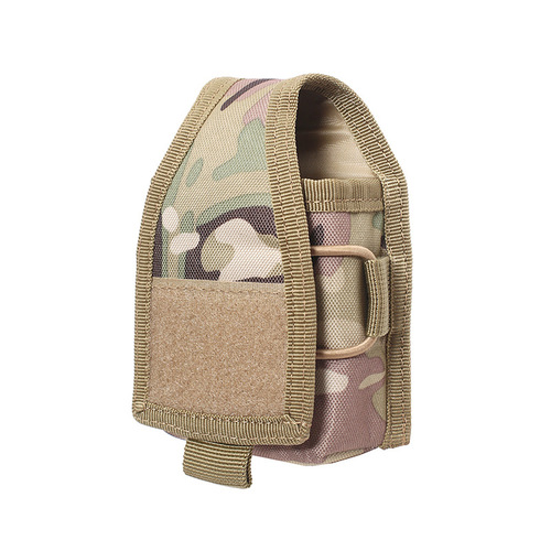 Outdoor tactical walkie-talkie bag, multifunctional Velcro walkie-talkie cover, military fan Molle system hanging bag