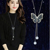 Sweater, advanced long necklace, demi-season fashionable universal accessory with tassels, pendant, Korean style, wholesale, high-quality style