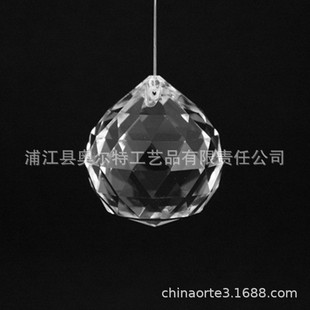 Factory lighting crystal ball water jewelry accessories transparent cut glass ball decorative lamps