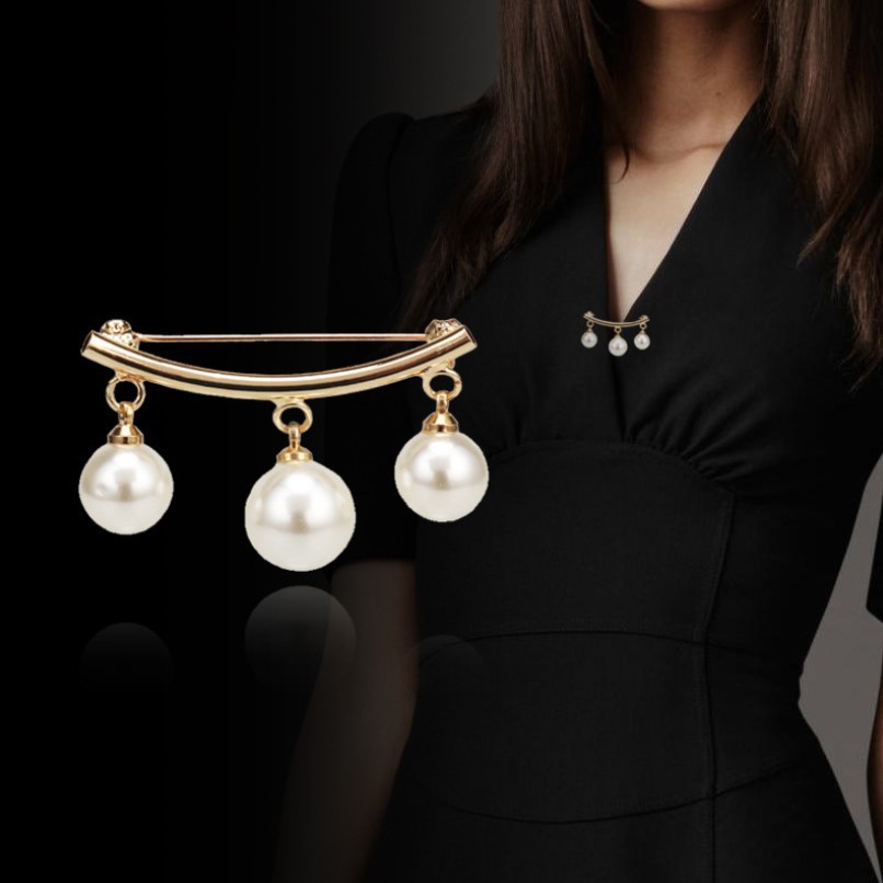 Broche de perlas broche anti-exposición ramillete ropa con hebilla de pecho pin coreano nueva fábrica creativa al por mayor