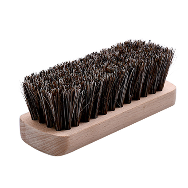 Venta al por mayor cepillo de zapatos de cerdas de caballo de haya zapatos blancos cepillo de limpieza de pulido de aceite eliminación de cenizas gran cantidad