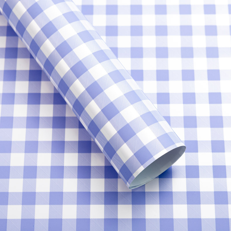 Papel de regalo de flores a prueba de agua Papel ouya retro fresco Plaid bouquet papel de embalaje floral verano Plaid papel de regalo