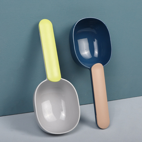 Color matching plastic pet food spoon with clip handle pet supplies pet dog food thickened dog food spoon wholesale