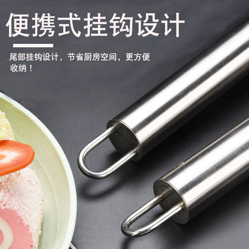 Yabei Baking Tools Stainless Steel Egg Beater Cream Whisper Manual Mixing Stick Milk Frother One Piece Dropshipping
