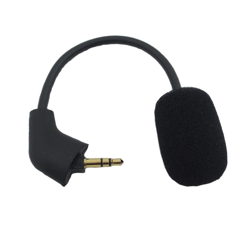 Detachable microphone (HyperX Cloud II) — flexible noise‑canceling replacement, ~15 cm