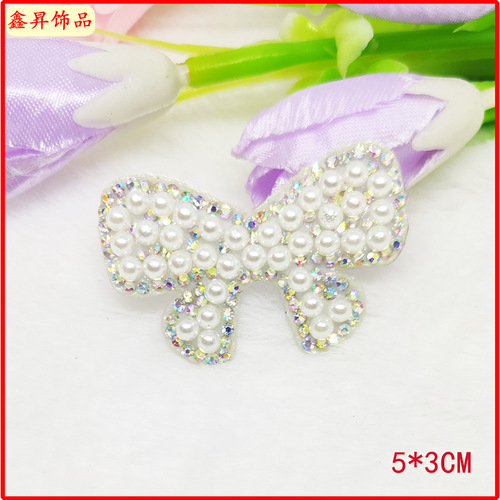 3cm digital love star cloth patch DIY hot diamond pearl clothing accessories backpack decoration patch factory direct supply
