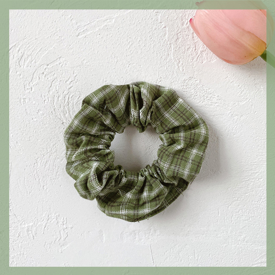 Corea Jk cuerda de pelo ins nuevo transfronterizo grande intestino pelo moda tela celosía tocado simple lindo pelo accesorios hembra