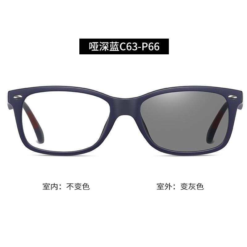 2023 nuevas gafas fotocromáticas fotosensibles TR hombres y mujeres retro gafas lisas Classic mi nail anti-Luz Azul gafas fotocromáticas