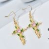 Fashionable zirconium, earrings, jewelry, European style, factory direct supply, wholesale